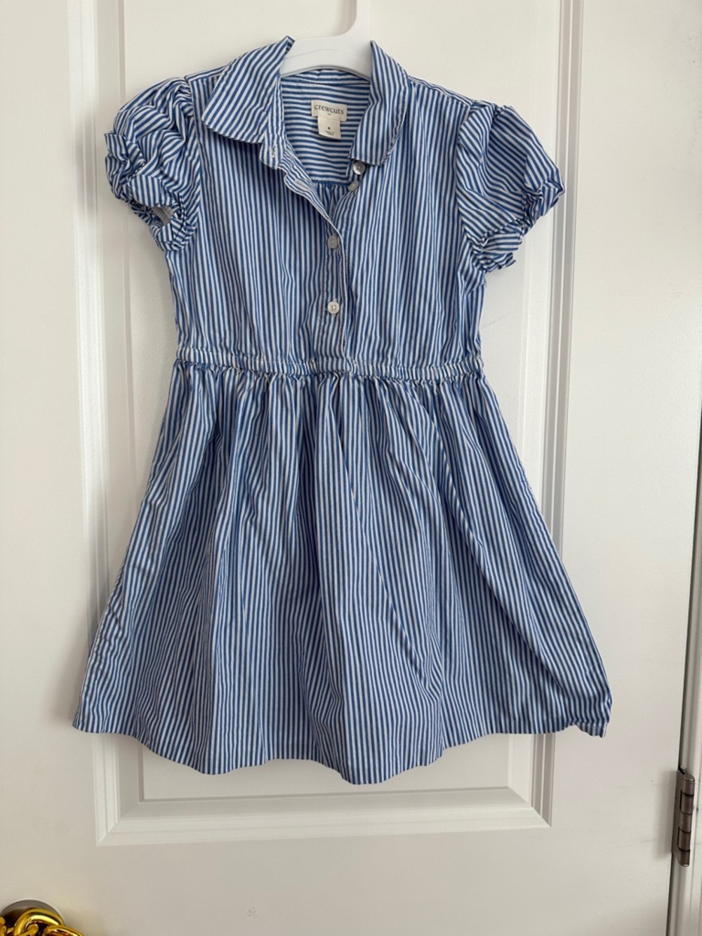 Crewcuts Blue and White Striped Shirt Dress